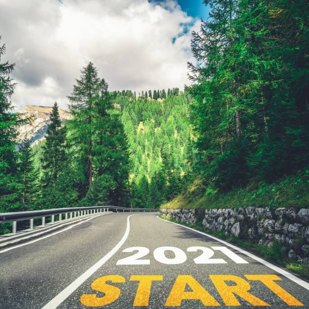 istock 2021 New Year road trip travel and future vision concept . 1288122015