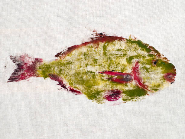 istock finished second print of green colored Orata fish 1288122697