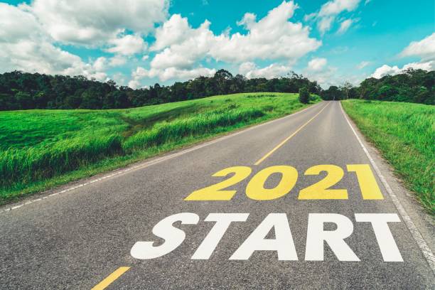 istock 2021 New Year road trip travel and future vision concept . 1288124603