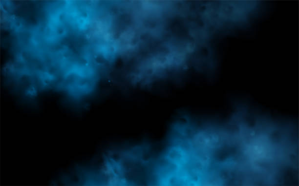 ilustrações, clipart, desenhos animados e ícones de histórico de vetores de fumaça. ilustração de design abstrato eps 10 - photographic effects smoke backgrounds blue