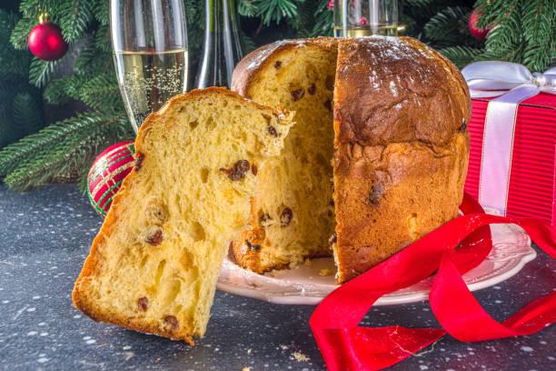 istock Delicious Italian Christmas panettone 1288129136