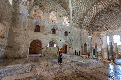 Santa Claus Church in the ancient city of Myra.  Myra ancient city is in the province of Antalya, Turkey.