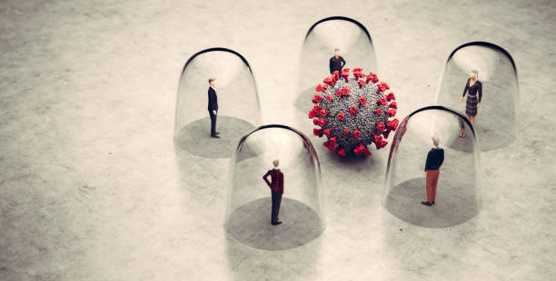 istock Coronavirus Covid19 between people in glassy protection. Social distancing 1288132048