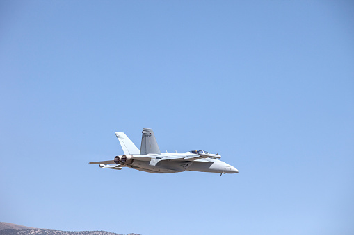 Yamaguchi, Japan - March 21, 2017:United States Marine Corps McDonnell Douglas (now Boeing) F/A-18D Hornet multirole fighter belonging to the VMFA(AW)-242 \