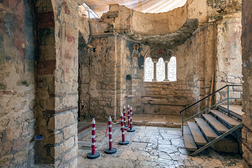 Santa Claus Church in the ancient city of Myra.  Myra ancient city is in the province of Antalya, Turkey.