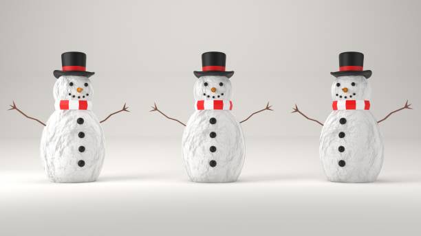 istock 2021 Christmas Card with Snowman on White 1288139082