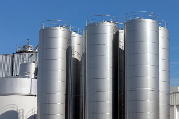 istock Stainless Steel Storage Tanks, Dairy Factory 1288144311