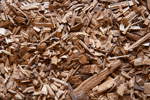 Lumber warehouse. Wooden boards in a stack.