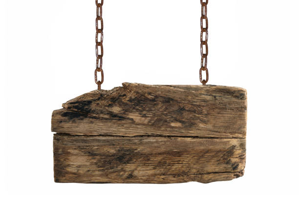 istock Aged dark wood signboard 1288147579