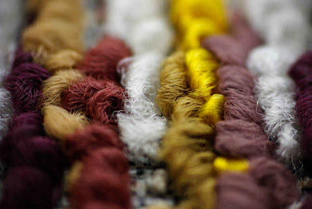 istock Texture and color details of sewing threads 1288149755