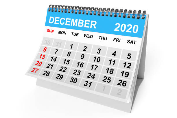 istock 2020 Year December Calendar. 3d Rendering 1288151271