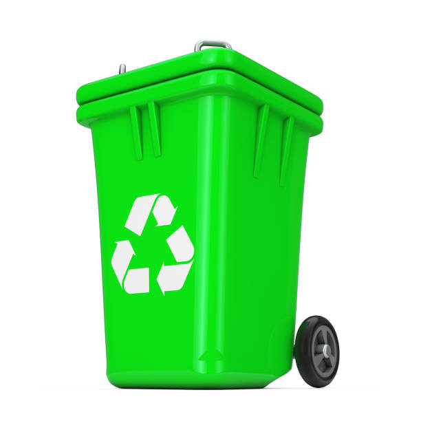istock Recycle Sign Green Garbage Trash Bin. 3d Rendering 1288152312