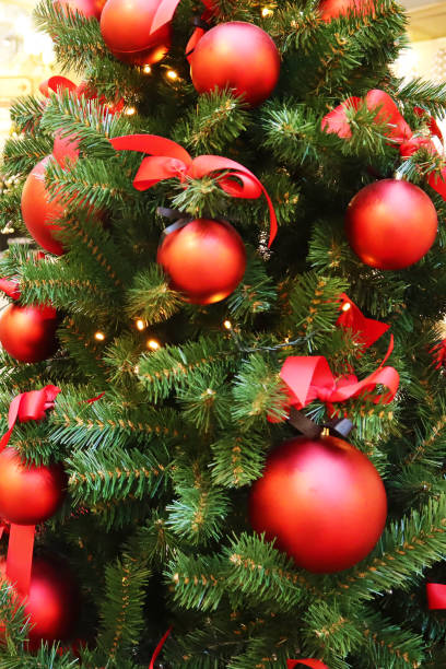 istock Christmas tree with new year decorations. New Year celebration. Selective soft focus. Background for postcards 1288153761