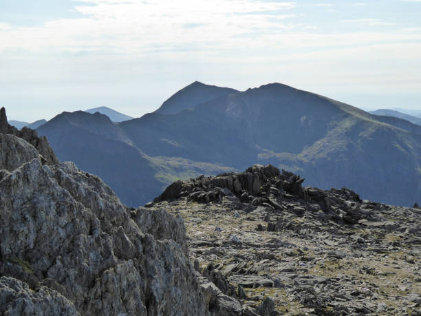 istock Mount Snowdon Horseshoe viewed from a boulder strewn mountain summit 1288155741