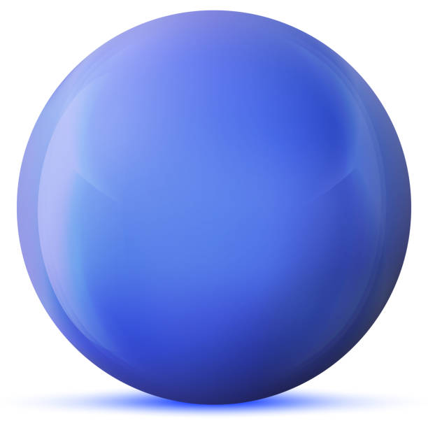 istock Glass blue ball or precious pearl. Glossy realistic ball, 3D abstract vector illustration highlighted on a white background. Big metal bubble with shadow. 1288157913