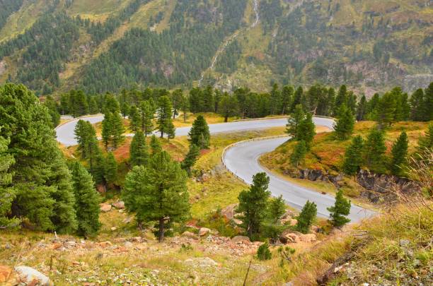 kaunertal glacier road, tyrol - kaunertal stock-fotos und bilder