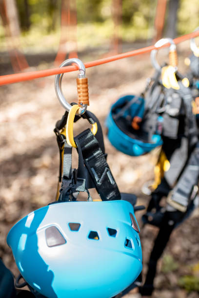 istock Climbing equipment at amusement park 1288159314
