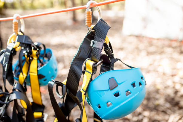 istock Climbing equipment at amusement park 1288159323