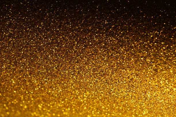 istock Night Magic Glitter Background. Gold Foil. 1288162556