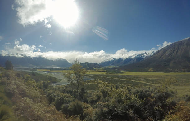 istock PANORAMIV LANDSCAPE VIEW, MOUNTAIN AND SKY BACKGROUND 1288165996