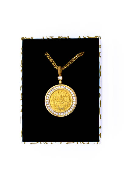 istock Ottoman Empire Monogram Shaped Gold Necklace 1288166202