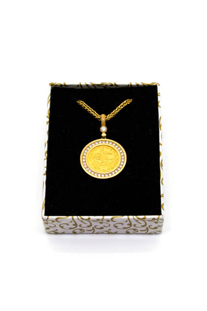 istock Ottoman Empire Monogram Shaped Gold Necklace 1288167565