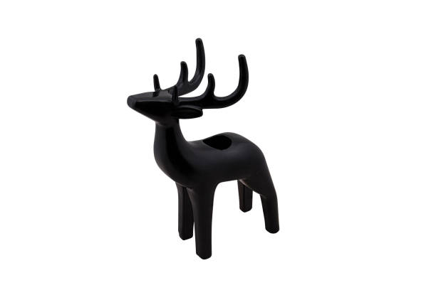 istock Black christmas deer porcelain ceramic material isolated on white background 1288169326