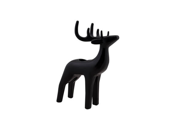 istock Black christmas deer porcelain ceramic material isolated on white background 1288169331
