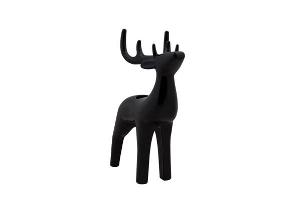 istock Black christmas deer porcelain ceramic material isolated on white background 1288169352