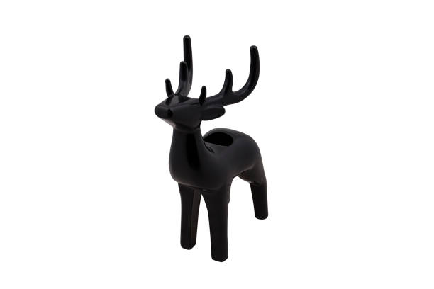 istock Black christmas deer porcelain ceramic material isolated on white background 1288169358