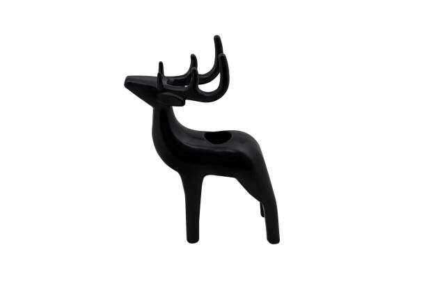 istock Black christmas deer porcelain ceramic material isolated on white background 1288169369