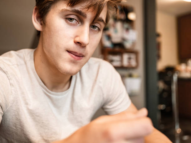 istock Young man and bowl of soup 1288171150