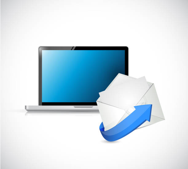 istock Laptop and email. contact us on the go concept 1288172928