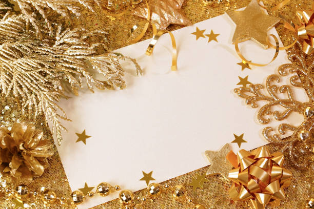 istock Golden christmas card 1288173921