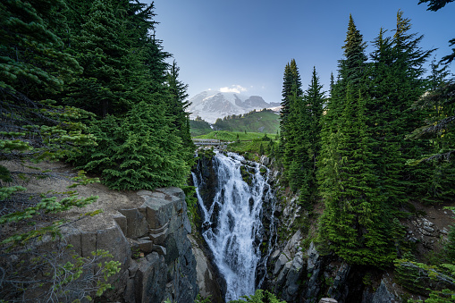 Myrtle Falls in Mt Rainier National Park in Washington State