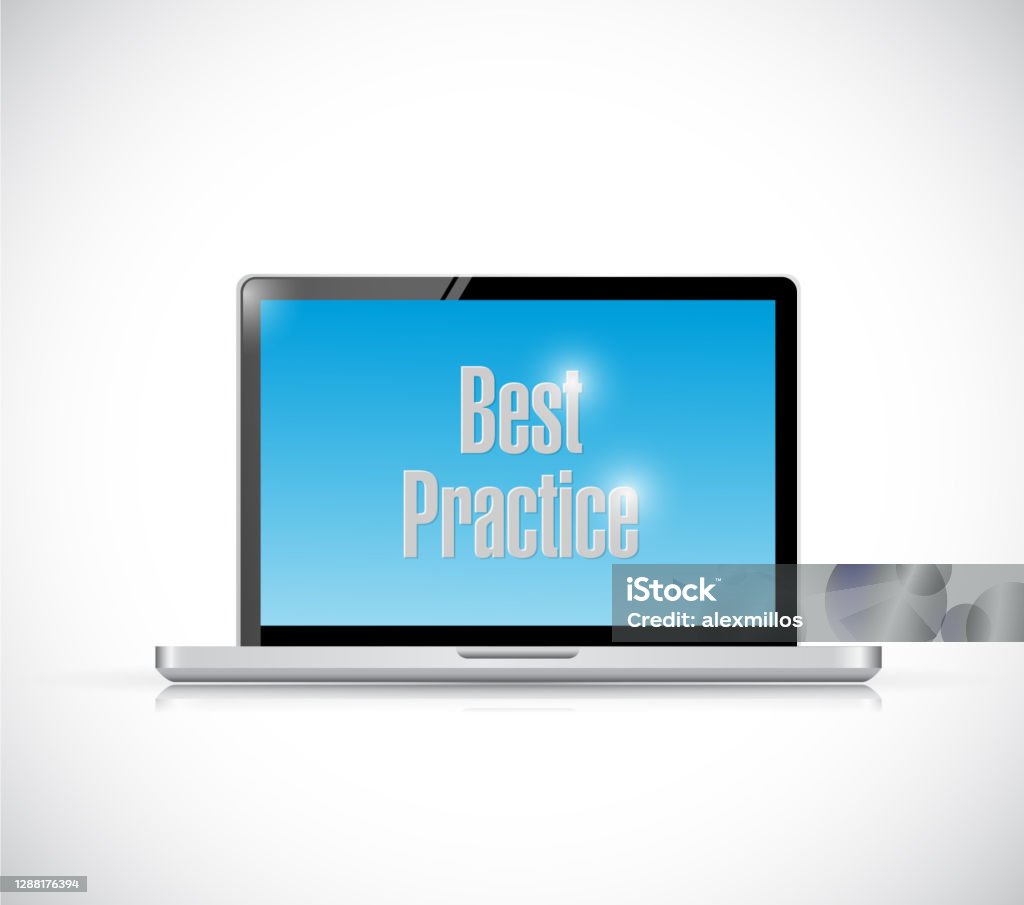 Best Practice Computer Message Illustration Stock Illustration ...