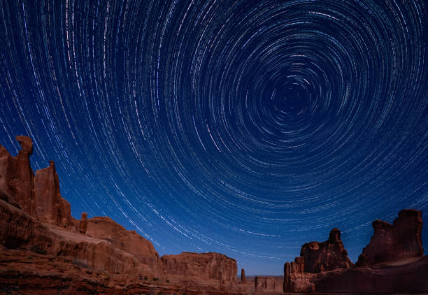 istock Star trails over Arches National Park 1288190294