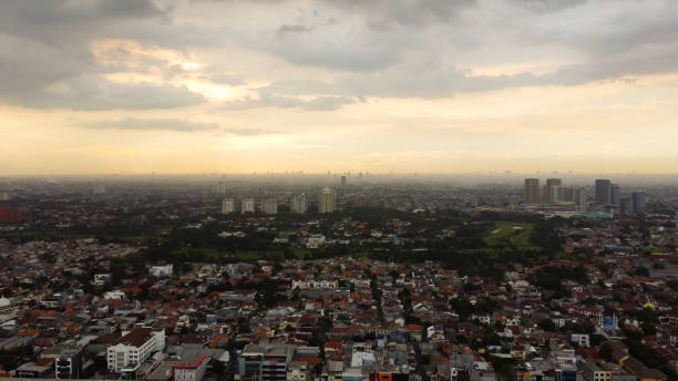 istock Sunset in the city From Above 1288190922