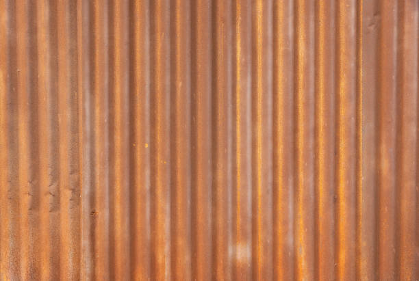 Rusted zinc roof wall for background.