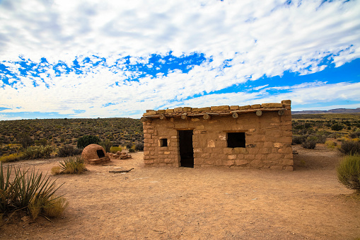 Building of the ancient Indians of the Hopi tribe, near Grand Canyon, Arizona USA