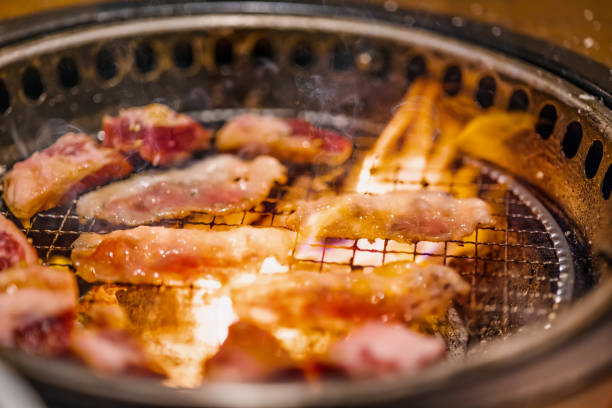 istock Delicious meat grilled over charcoal 1288212952