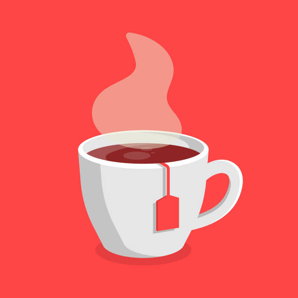 tee-becher icon vector design. - tea cup stock-grafiken, -clipart, -cartoons und -symbole