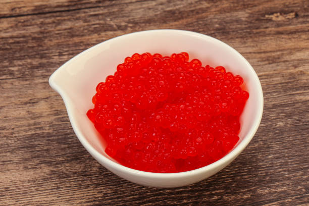 istock Red salmon caviar in the bowl 1288214725