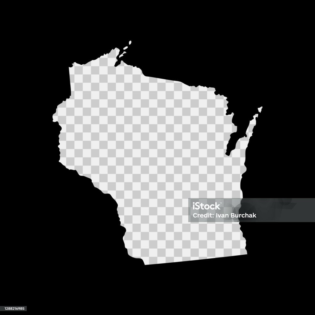 Wisconsin Teplate Wisconsin Us State Stencil Map Laser Cutting Template On Transparent ...