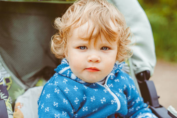 istock little happy boy sitting in a stroller 1288219789