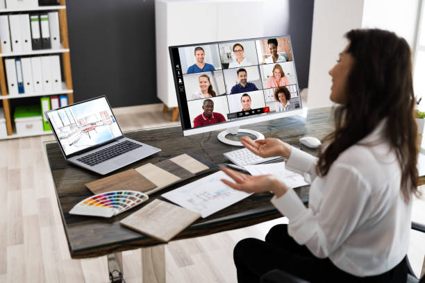 istock Interior Designer Online Video Conference Call 1288223587