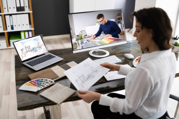 istock Interior Designer Online Video Conference Call 1288223592
