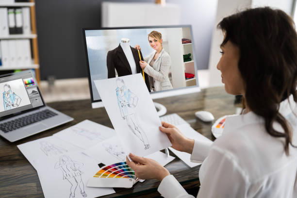 istock Fashion Designer Online Video Conference Call 1288223597