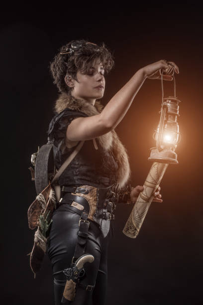 istock Steampunk female in a studio shot 1288226162