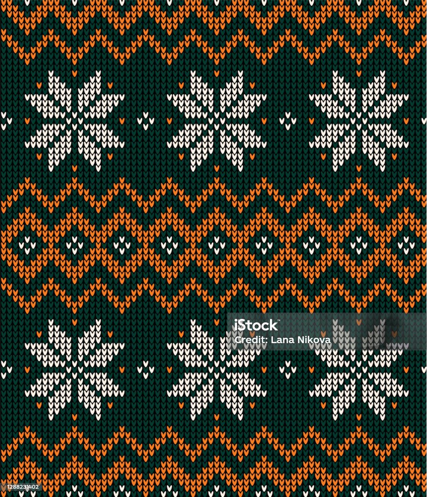 Knitted Christmas And New Year Pattern Wool Knitting Sweater Design  Wallpaper Wrapping Paper Textile Print Stock Illustration - Download Image  Now - iStock
